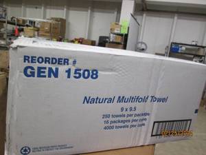 case of natural multi fold towels 4000pcs