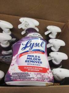 case of 12 lysol mold and mildew remover with bleach 32floz bottles