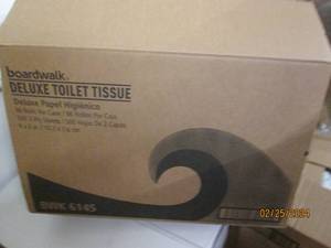 case of boardwalk deluxe toilet tissue 92 rolls 2 ply
