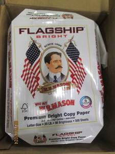 case of 7 reams of flagship bright premium bright copy paper 500 sheets per ream
