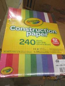 240 sheets of crayola construction paper