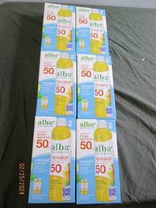 6 boxes of 2 alba hawaiian coconut sunscreen