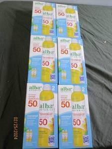 6 boxes of 2 alba hawaiian coconut sunscreen