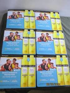 6 boxes of 2 neutrogena beach strength protection sunscreen