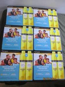 6 boxes of 2 neutrogena beach strength protection sunscreen