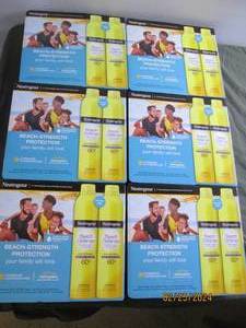 6 boxes of 2 neutrogena beach strength protection sunscreen