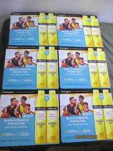 6 boxes of 2 neutrogena beach strength protection sunscreen