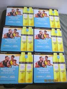 6 boxes of 2 neutrogena beach strength protection sunscreen