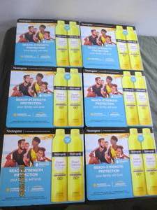6 boxes of 2 neutrogena beach strength protection sunscreen