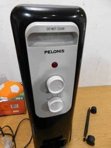 lot 43 image: Pelonis 1,500-Watt Oil-Filled Radiant Electric Space Heater with Thermostat