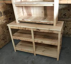 lot 5 image: 2-pc Farmhouse-Style Hutch