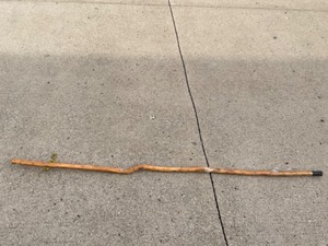 lot 1361 image: pair of wooden walking sticks