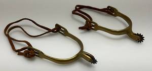 lot 19 image: Vintage Childs Brass Spurs