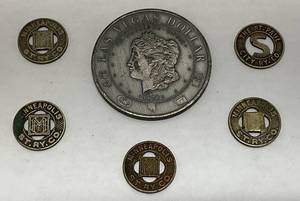 lot 22 image: Vintage Minneapolis & St. Paul R.W. Co. Tokens