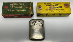lot 23 image: Vintage Hunting Items (Remington Box Empty)