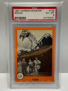 lot 32 image: 1961 Horror Monster RODAN Graded (6) Trading Card