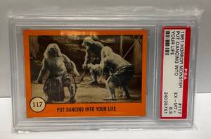 lot 35 image: 1961 Horror Monster PUT DANCING INTO YOUR LIFE Graded (6.5) Trading Card