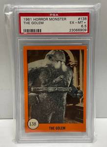 lot 36 image: 1961 Horror Monster THE GOLEM Graded (6.5) Trading Card