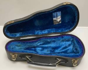 lot 56 image: Vintage The Korbel Fifth Prohibition Wine Bottle Hard Violin Case 14 x 6.25