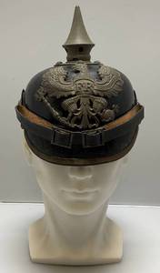 lot 92 image: WWI Prussian Infantry Regiment EmNCO Picklhaube (Nice Shape)