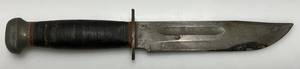 lot 100 image: Vintage WW2 RH Pal 36 Fixed 6 Blade Knife