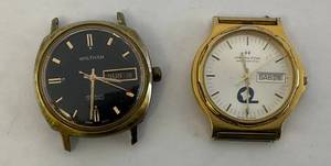 lot 101 image: Vintage Waltham Gold Tone 17 Jewel Wrist Watch (Runs) & Hamilton Masterpiece Watch