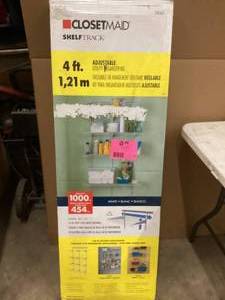 ClosetMaid ShelfTrack 16.75 in. D x 48 in. W x 80 in. H White Wire Utility Steel Closet System Kit   Customer Returns See Pictures
