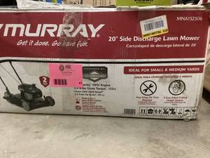 Murray 20 in. 125 cc Briggs & Stratton Walk Behind Gas Push Lawn Mower with 4 Wheel Height Adjustment and Prime N Pull Start   Customer Returns See Pictures