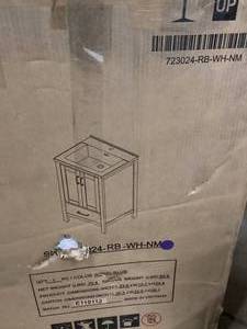 Vinnova Gela 24-in Royal Blue Single Sink Bathroom Vanity Sink Not Included    Customer Returns See Pictures