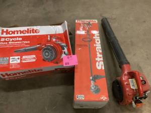 Lot of Assorted Homelite Lawn Care Items Various Models and Conditions     Customer Returns See Pictures