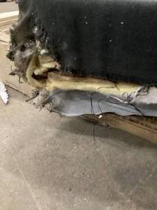 Upholstered Square Tufted Platform Bed Full Slight Damage    Customer Returns See Pictures