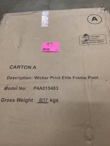15 ft. Round 48 in. Deep Elite Metal Frame Pool with Sand Filter, Cover, SureStep Ladder and Maint. Kit Returns See Pictures