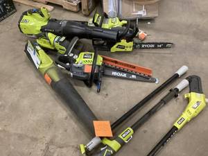 Lot of Assorted Ryobi Lawn Care Items Various Models and Conditions   Customer Returns See Pictures