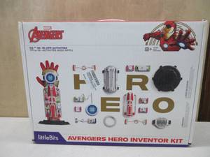 lot 602 image: littleBits Avengers Hero Inventor Kit  ALL PARTS SEEM TO BE THERE. GOOD CONDITION