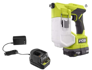 lot 690 image: Ryobi One 18V Cordless Handheld Sprayer Kit with (1) 1.5 Ah Battery and Charger - Open Box, Tested, Works