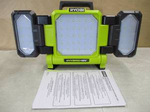 lot 697 image: RYOBI ONE 18V Cordless Hybrid LED Panel Light (Tool Only) - PCL631B - No Box, Like New