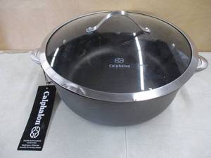 lot 706 image: Calphalon Contemporary Nonstick 8.5 Qt. Dutch Oven With Lid - Slightly Dented - Still in nice condition.