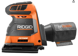 lot 701 image: RIDGID 18-Volt OCTANE Cordless Brushless 3-Speed 14 Sheet Sander - Open Box, Tested, Works