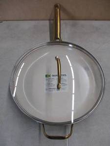 lot 715A image: GreenPan 12 inch Fry Pan With Lid - Scratched.