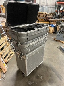 Showroom-Style Wilson Case Inc. Portable Storage Transport Unit Rolling Cart...