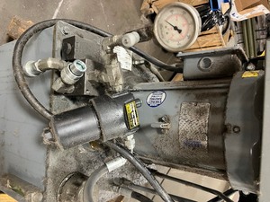 Quincy industrial air compressor. This is 230 to 460 V. BALDOR motor.