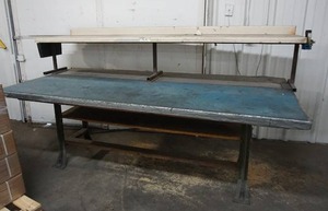 Two-Tier Steel-Frame Work Table Bench wRubber Mat