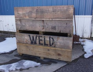 heavy duty wood box crate 48 x 58 x 28 tall 2 total 1 12 inch thick treated wood