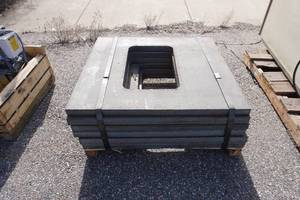 heavy solid, steel plates, reuse or scrap metal-approximately 39 x 35 x 1.75-2