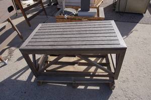 IndoorOutdoor Lightweight Metal Table wAdjustable Leveling Feet