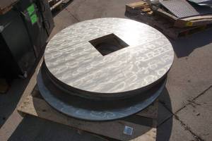 (4) 48-Inch Round Tabletop W Custom Cover and 12 Square Center