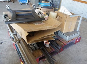 Pallet of Miscellaneous Dollies Carts Tables Shelving Trunk Etc...Winsome Wood Round Table