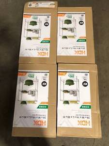 Lot of HDX 3-Tier Steel Wire Shelving Unit in Chrome (24 in. W x 30 in. H x 14 in. D)  Customer Returns See Pictures
