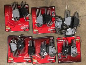 Lot of Husky SAEMetric Long Arm Hex Key Set (26-Piece)   Customer Returns See Pictures
