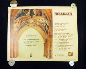1982 Monsignor Single Sided Half Sheet Movie Theater Poster
